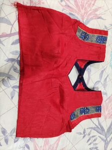 Vibrant Red Ethnic Blouse pack of 4