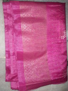 Vibrant Pink Floral Saree