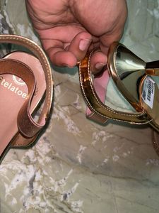 Sparkling Rose Gold Block Heels