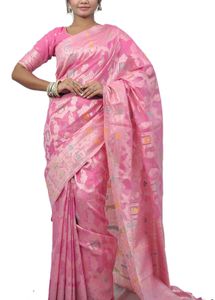 New Banarasi Soft Cotton Linen Saree