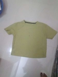 Basic lime green crop top
