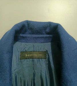 Korean Blue long sleeves Winter Blazer Womens