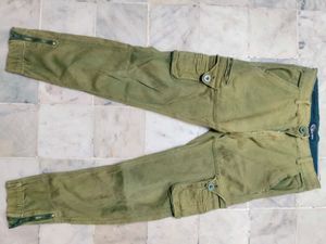Olive Green Cargo Joggers