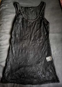 Sheer Black Lace Tank Top