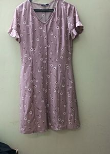 Mini Dress Pink Flower
