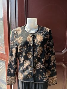 Chic Leopard Floral Print Jacket