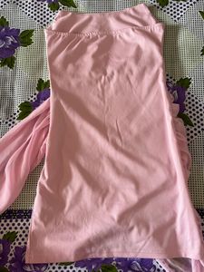 Chic Pink Strapless Mini Dress