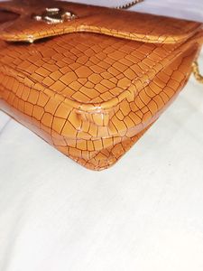 Chic Crocodile Embossed Shoulder Bag