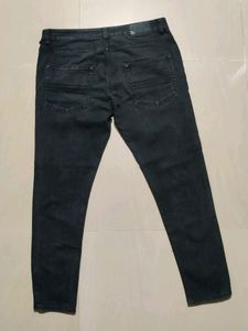 Blue Saint Black Distressed Denim Jeans