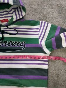 Vintage Supreme Striped Hoodie