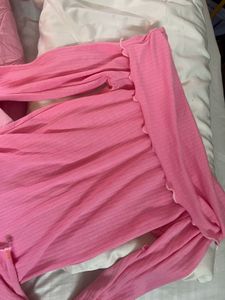 Chic Pink Off-Shoulder Top