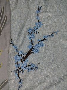 Light Blue Floral Embroidered Dress