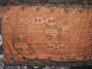 Green Sequinned Kurta Set hand striched