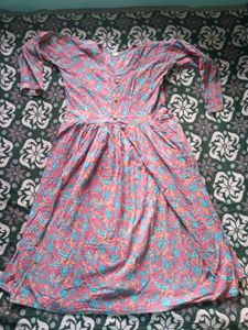 Floral Print Cotton Kurta