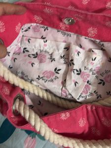 Pink Floral Hobo Bag
