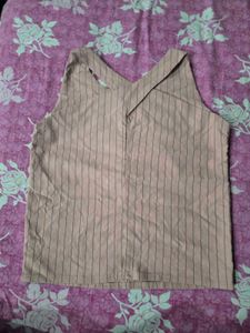 Ribbed Knit T-Shirt