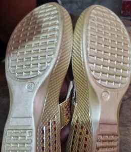 Gold &amp; Red Ethnic Wedges