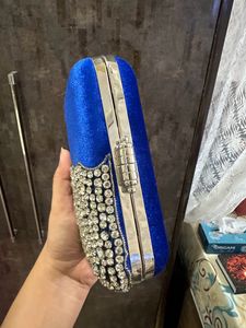 Designer Crystal Jewelled Box Clutch