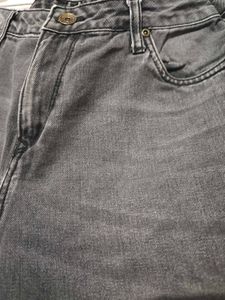 Stylish Charcoal Grey pachwork Jeans