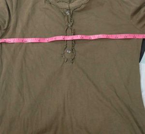 Olive Green Henley Top