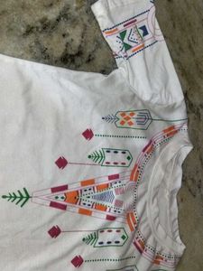 White top with Colorful Embroidery