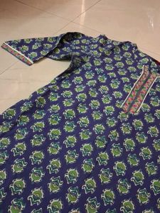 Blue &amp; Green Printed Kurta