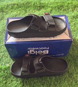 Black Adjustable Strap Sandals