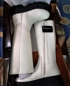 Chic White Knee-High Boots