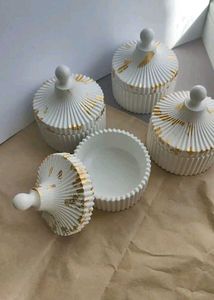 Decorative Lidded Jar Set