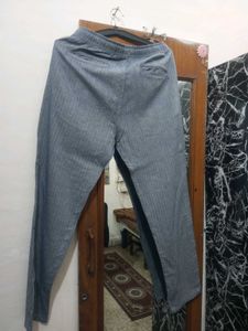 Men's Grey Striped Lounge Pants