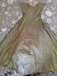 Heavy Work Duppatta and Gown with Cancan