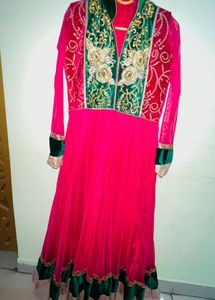Beautiful Pink Ethnic Party wear Gown