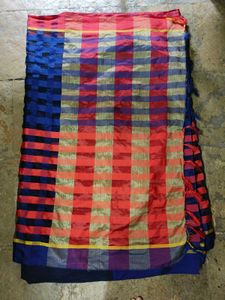 Vibrant Checkered Silk Saree