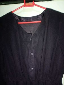 Assymetrical High Low Pretty Black Dress