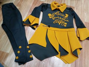 Girls' Party Dress & Leggings Set
