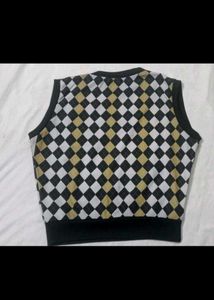 Argyle V-Neck Knit Vest