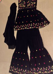 Embroidered Sharara Set