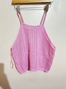 Crochet Knit Halter Top