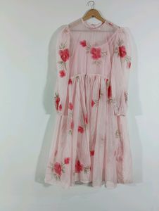 Pink Printed Casual Dress (Women)