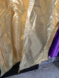 Elegant Golden long Kurti with front open slits