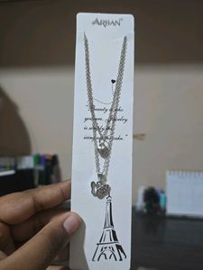 ARBAN Silver Necklace with Heart Pendant