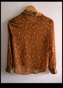 Tan Floral Shirt