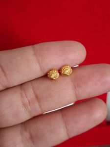 Golden Stud Earrings Gold