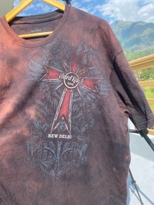 y2k vintage drop shoulder hard rock cafe tshirt