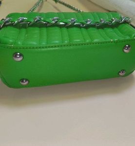 Green Quilted Chain Bag