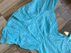 Charming Blue Eyelet Dress