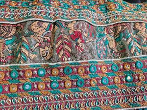 Embroidered Green Saree