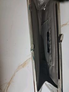 Sparkling Silver Quilted Clutch Bag