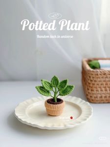 Handmade Crochet Potted Plant Decor