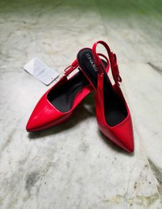 Chic Red Slingback Heels
